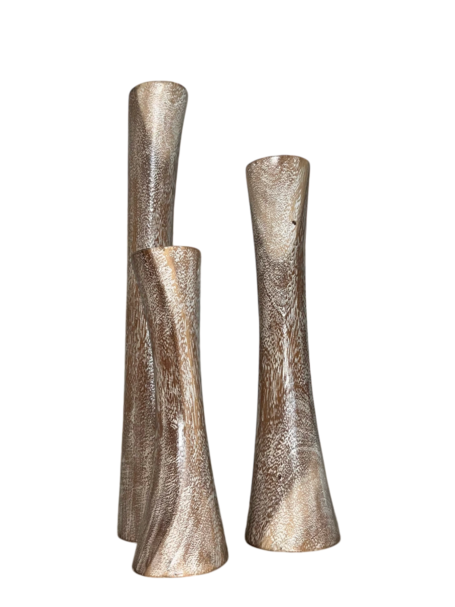 White Washed Candle Holder